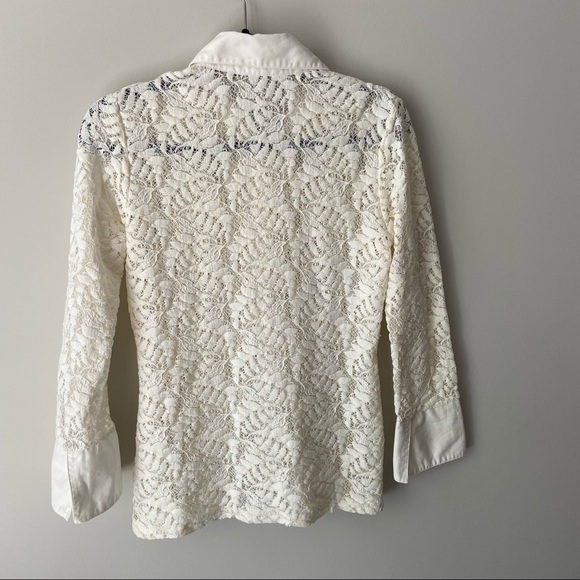 Anne Fontaine 'Calisse' Stretch Lace Blouse - Picture 6 of 16